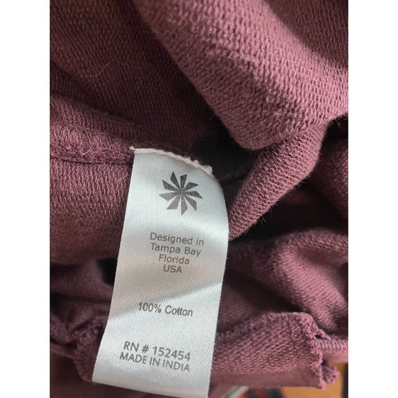 Karyn Seo Lounge Pants Womens Large Maroon Floral Embroidered FLAWED - Picture 10 of 11